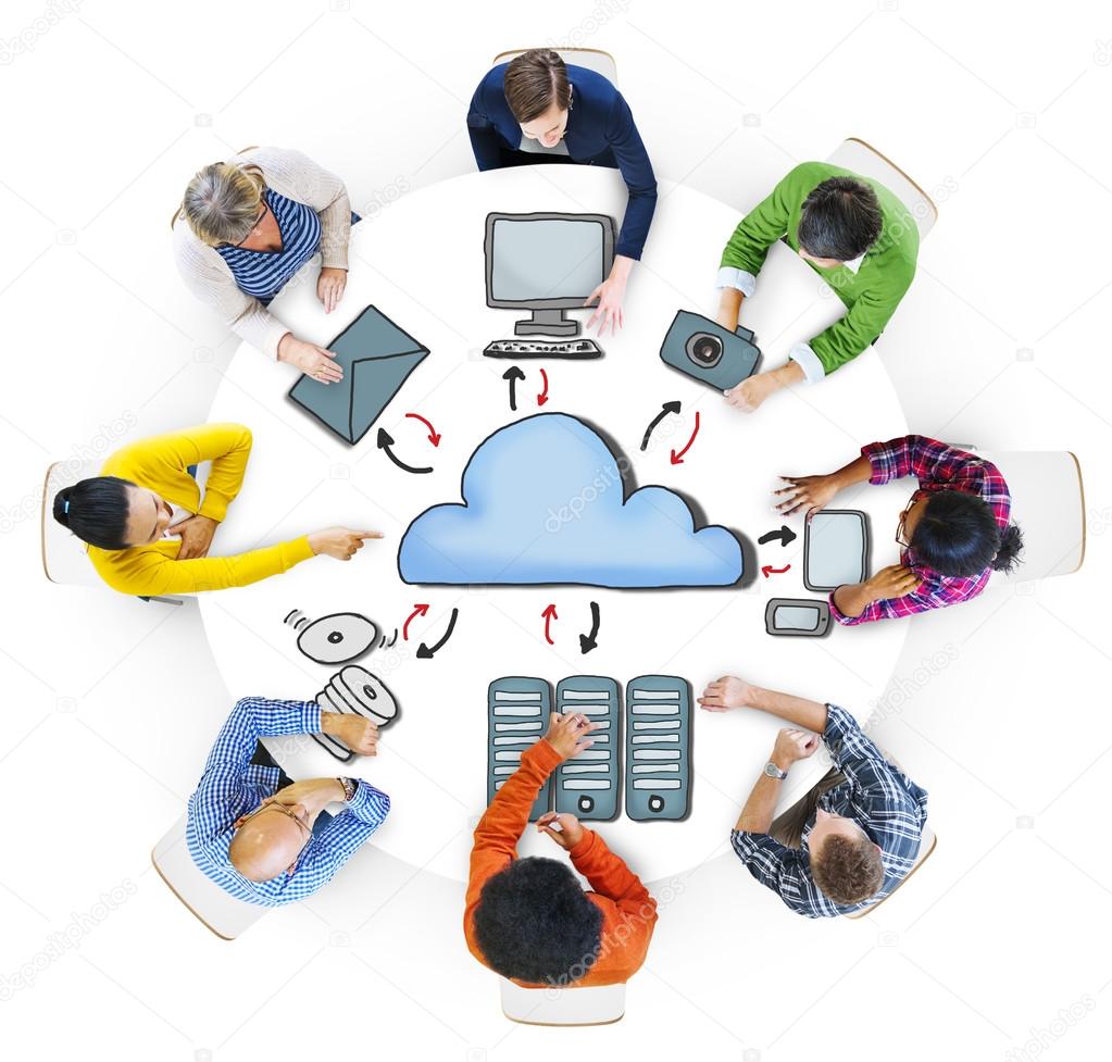 People Brainstorming about Cloud Storage