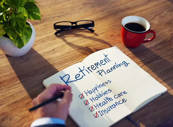 Businessman Brainstorming About Retirement Planning — Stock Photo, Image