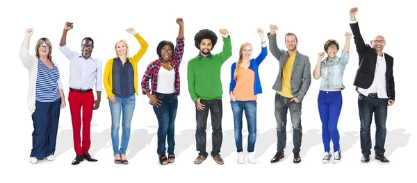 People Arms Raised and Celebration — Stock Photo, Image