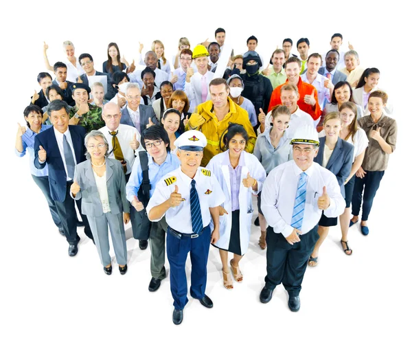 Gruppenmenschen mit unterschiedlicher Beschäftigung — Stockfoto