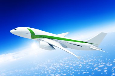 Uçak havada uçuyor..