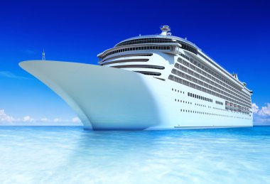 Okyanus ve mavi gökyüzü cruise