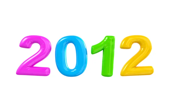 Multi coloured number 2012 — Stock Photo, Image