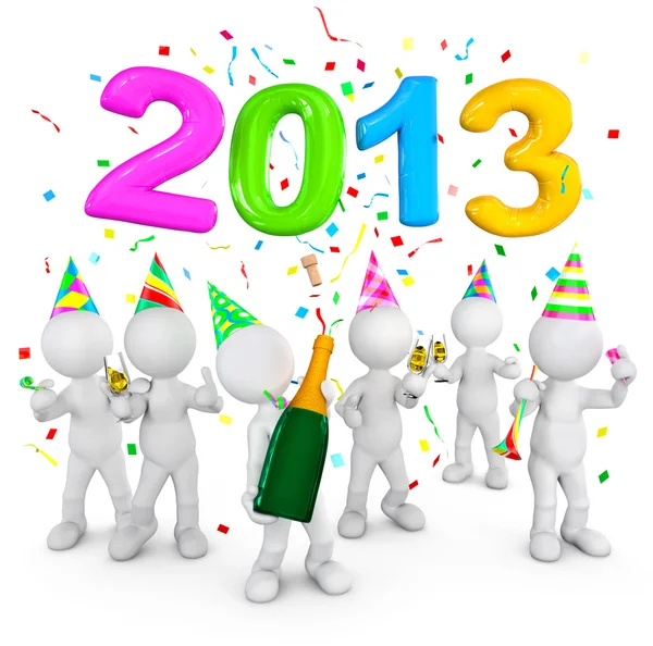 İnsanlar kutlama yeni yıl 2013 — Stok fotoğraf