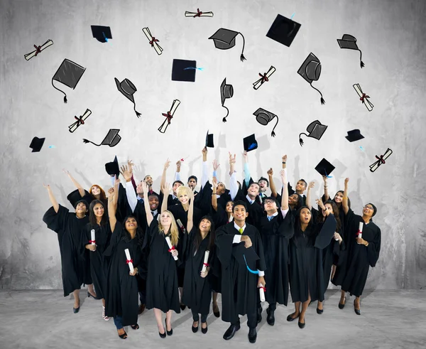 Grupo de Pessoas e Conceitos de Graduação — Fotografia de Stock