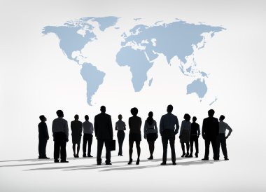 iş adamları ve Dünya haritası