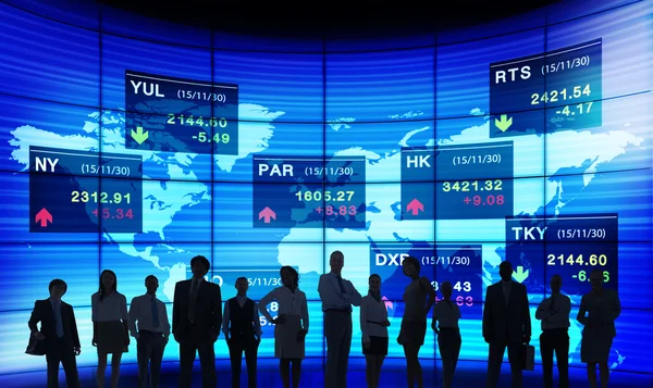 Business People and Stock Exchange — Stock Photo, Image