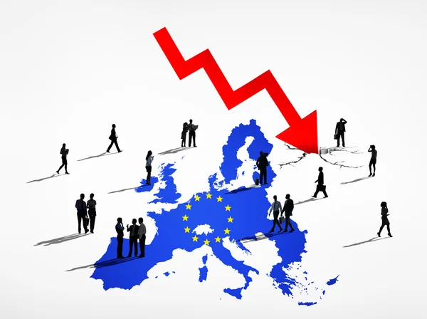 Empresários e Crise Europeia — Fotografia de Stock