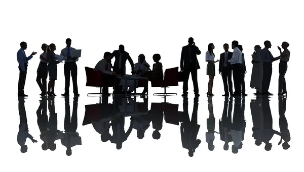 Groep mensen in de vergadering — Stockfoto