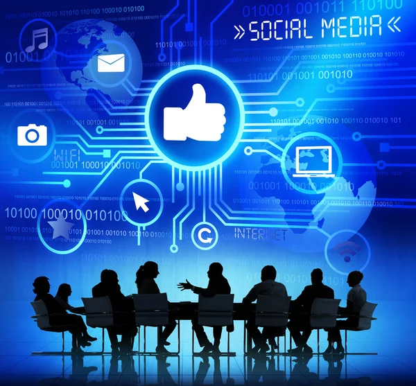 Üzletemberek és szociális hálózati fogalmak — Stock Fotó
