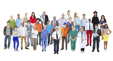 Group of Diverse Mixed Occupation People clipart