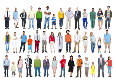 People of different ages, professions and nationalities clipart