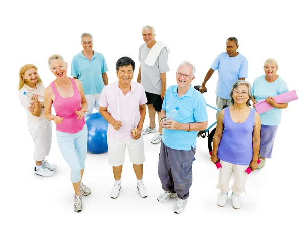 Senioren bleiben fit — Stockfoto