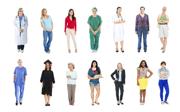 Women of different nationalities and  professions — Stock Photo, Image