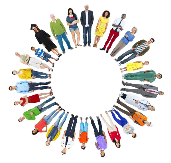 Multi-Ethnic People forming circle — Stock Photo, Image