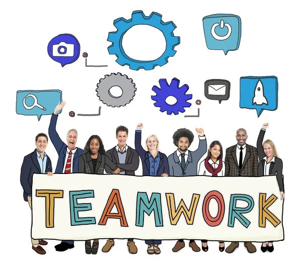 Geschäftsleute mit Teamwork — Stockfoto