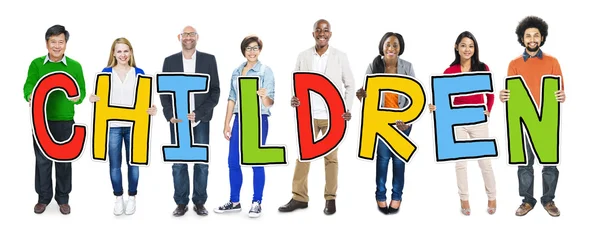 People Holding word Children — Stock Photo, Image