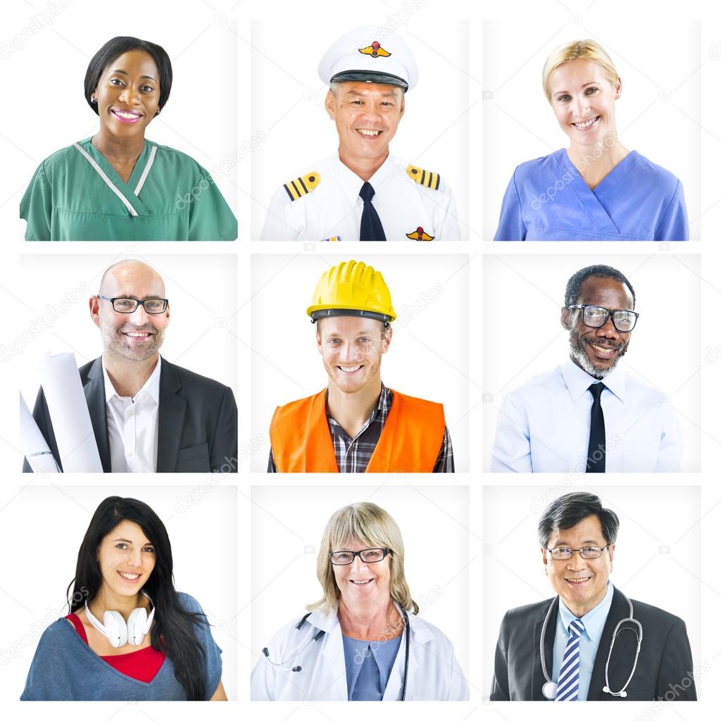 People of different professions and nationalities