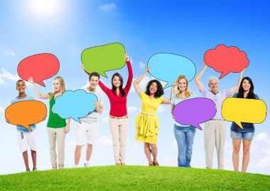 boş konuşma balonları grubu