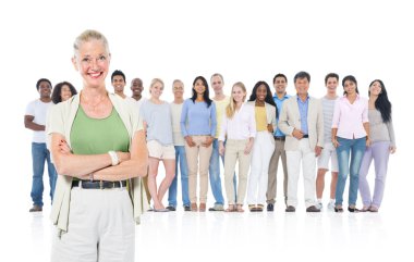 Kalabalıktan dışarı kadın kıdemli