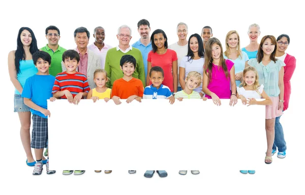 Group of People Holding Placard — Stock Photo, Image