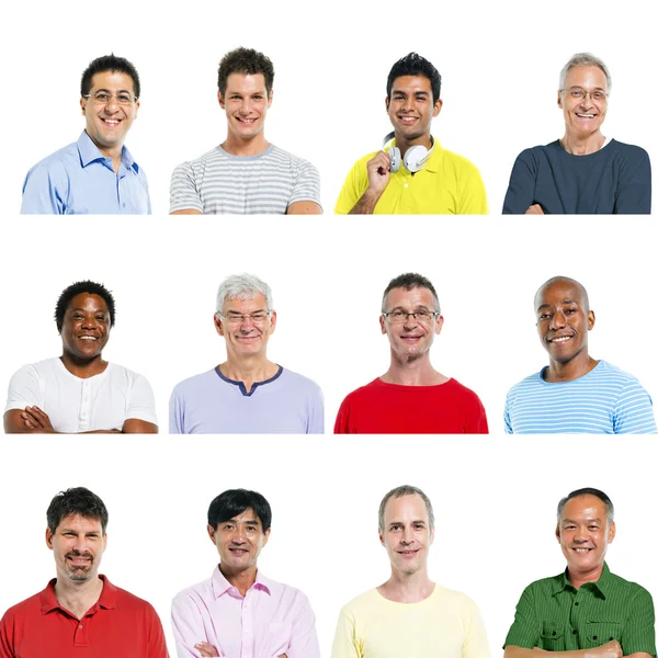 Multietniskt olika trevliga män — Stockfoto
