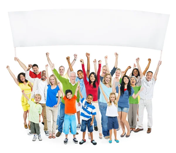 People With Children Raising Their Arms — Stock Photo, Image