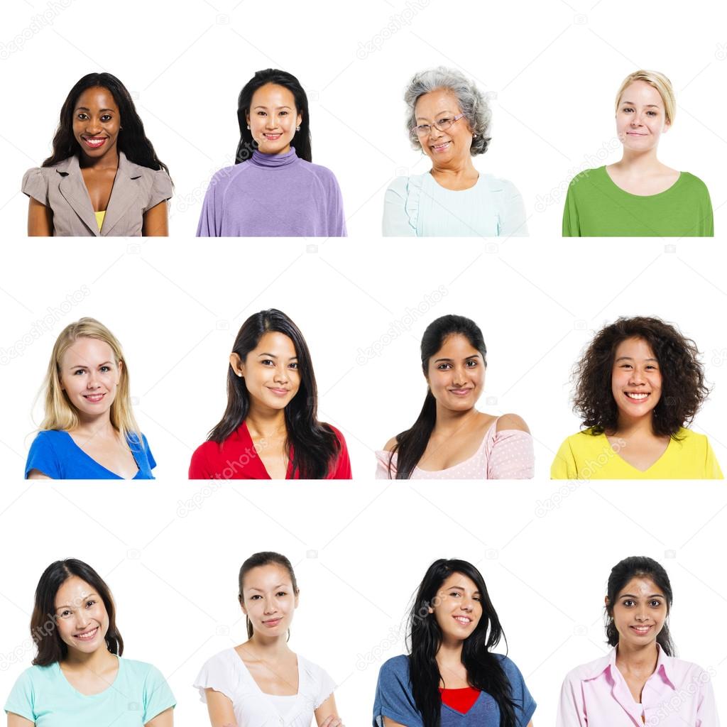 Multi-ethnic female portraits