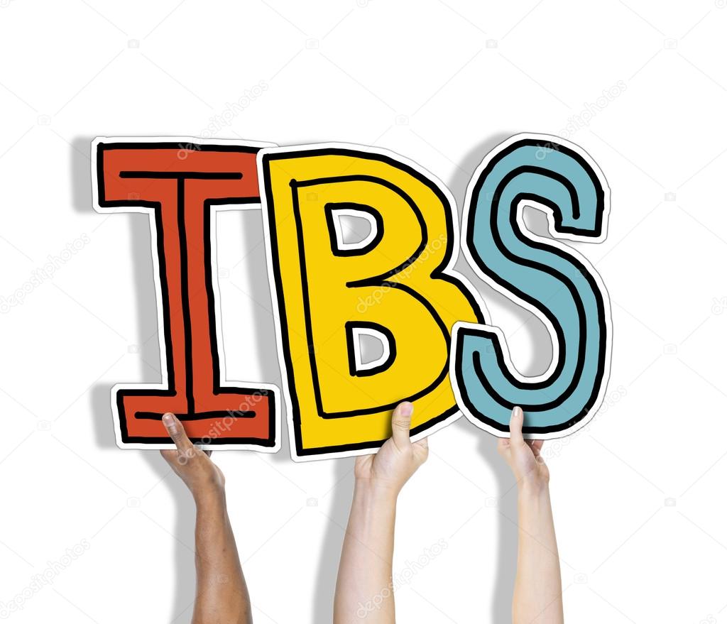 Hands holding IBS letters