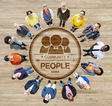 çok ırklı insanlar şekillendirme daire