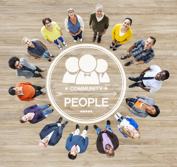 Multiethnic People Forming Circle — Stock Photo, Image