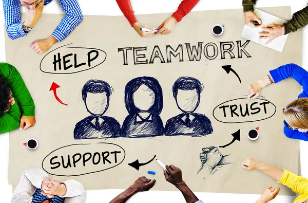 Personalplanung und Teamwork-Konzepte — Stockfoto