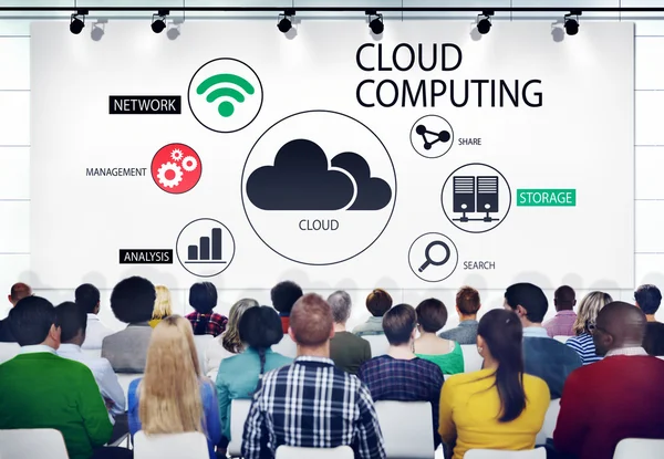 Emberek szeminárium a Cloud Computing — Stock Fotó