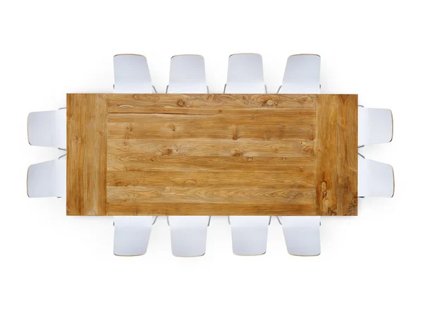 Large Brown Meeting Table — Stock Photo, Image