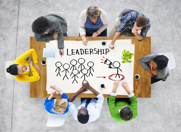 Concepto de personas y liderazgo — Foto de Stock