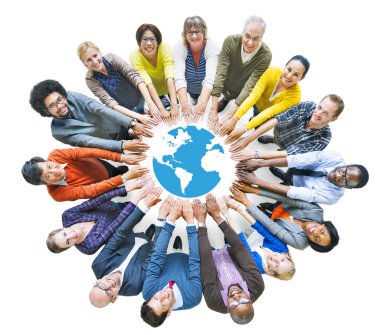 People and Globe Symbol clipart