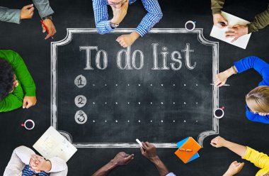 Yapılacaklar listesi metinle yazı tahtası
