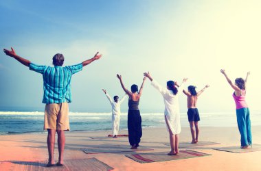 Yoga sağlığı egzersiz Beach