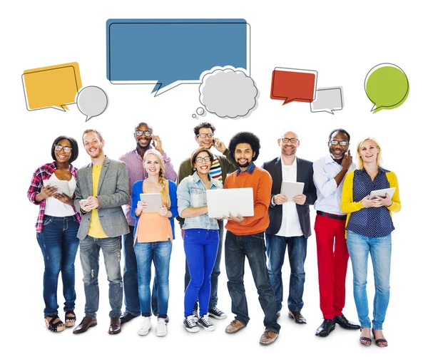 Diverse persone Social Networking — Foto Stock