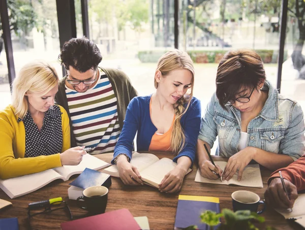 Grupo de estudantes que estudam — Fotografia de Stock