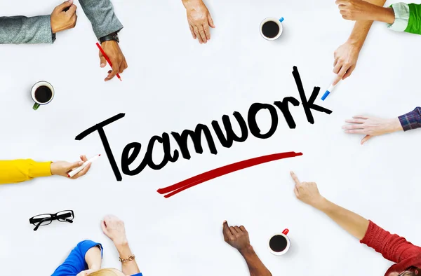 Mensen en teamwerk concept — Stockfoto
