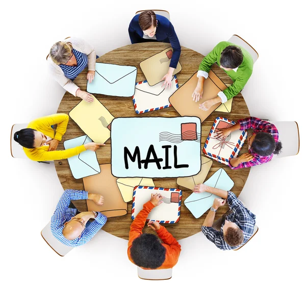 Group of People with Mail Concept — Stock Photo, Image