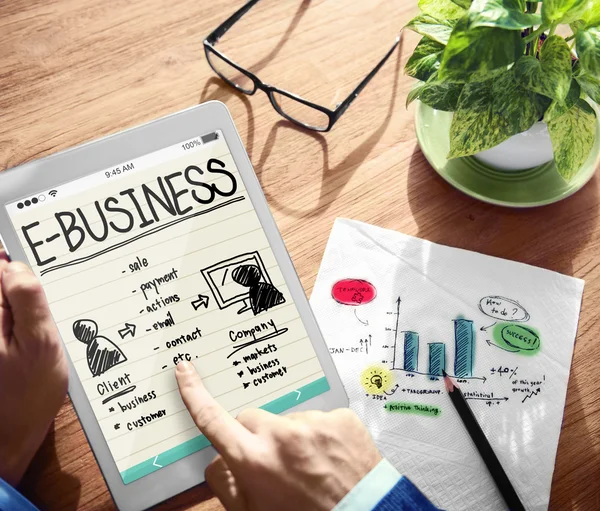 E-Business Strategy, Growth and Success of Business — Stock Photo, Image