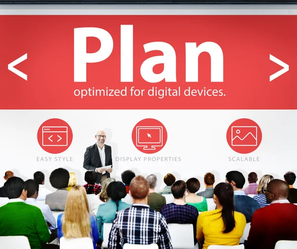 People on seminar about Plan — Stock Photo, Image