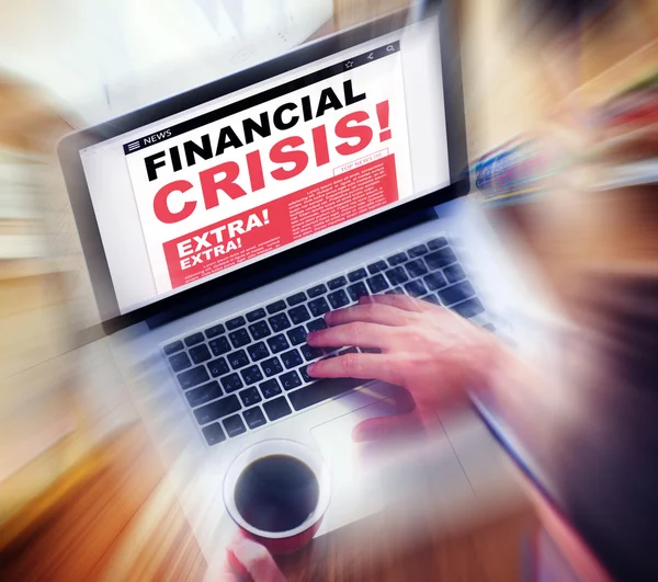 Έννοια της χρηματοπιστωτικής κρίσης — Φωτογραφία Αρχείου