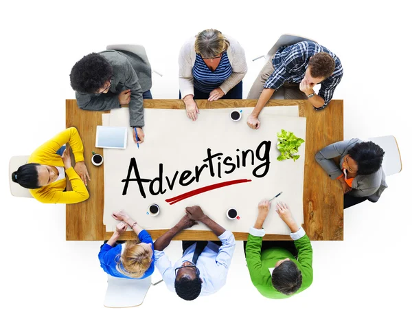 People with Advertising Concept — Stock Photo, Image