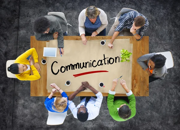 Concept des personnes avec communication — Photo