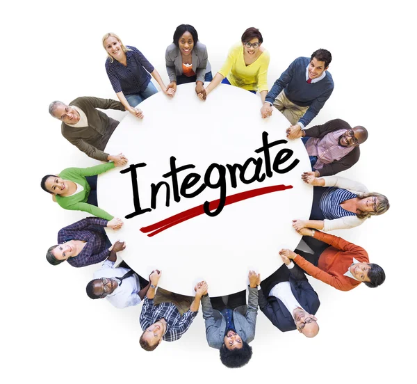 People Around word Integrate — Stock Photo, Image