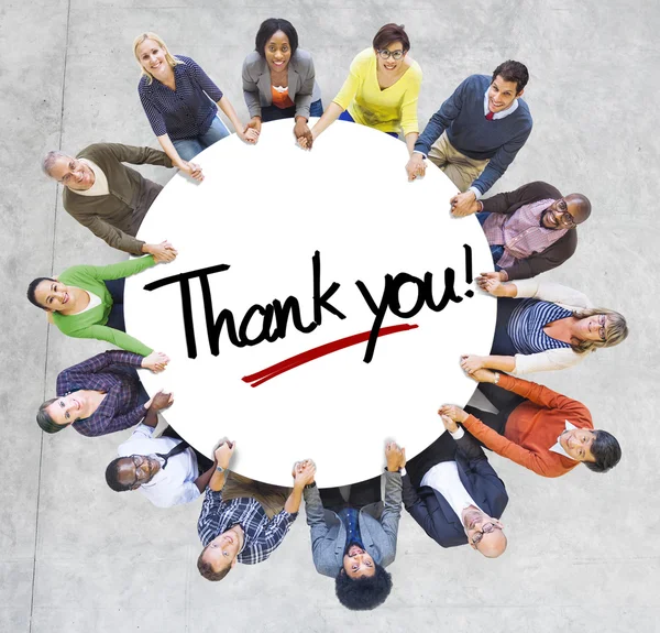 People Around words Thank you — Stock Photo, Image