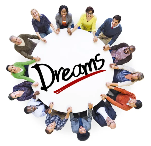Diverse People around word Dream — Stock Photo, Image